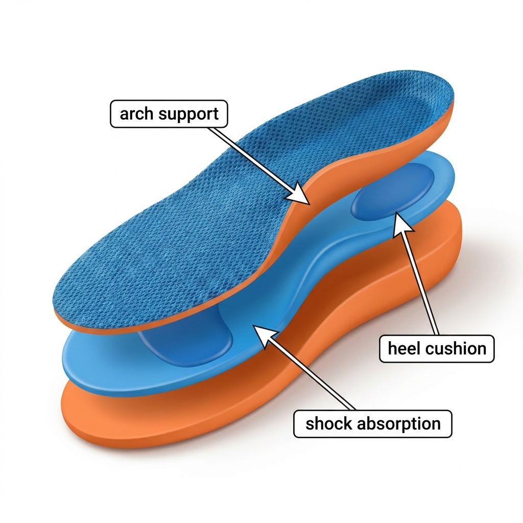 ComfortStep Pro™  Orthotic Arch Support Insoles