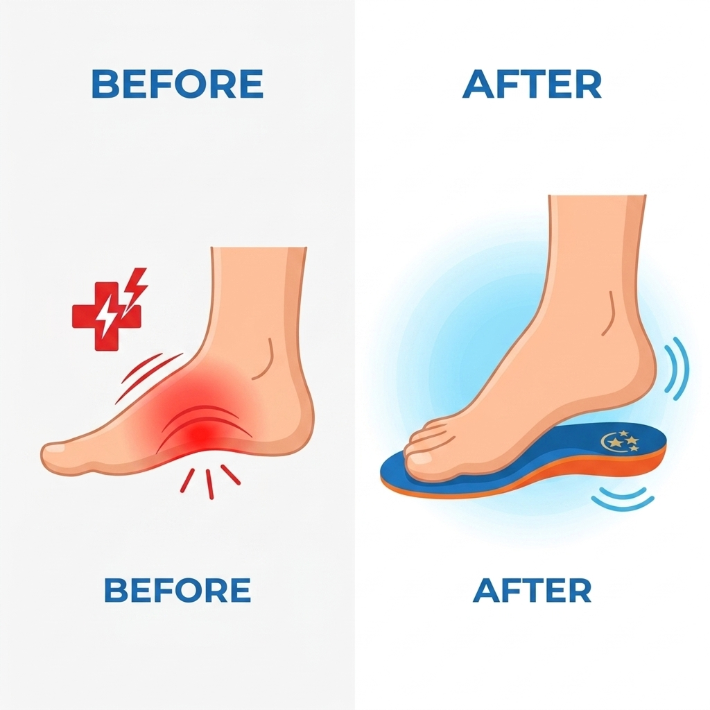 ComfortStep Pro™  Orthotic Arch Support Insoles